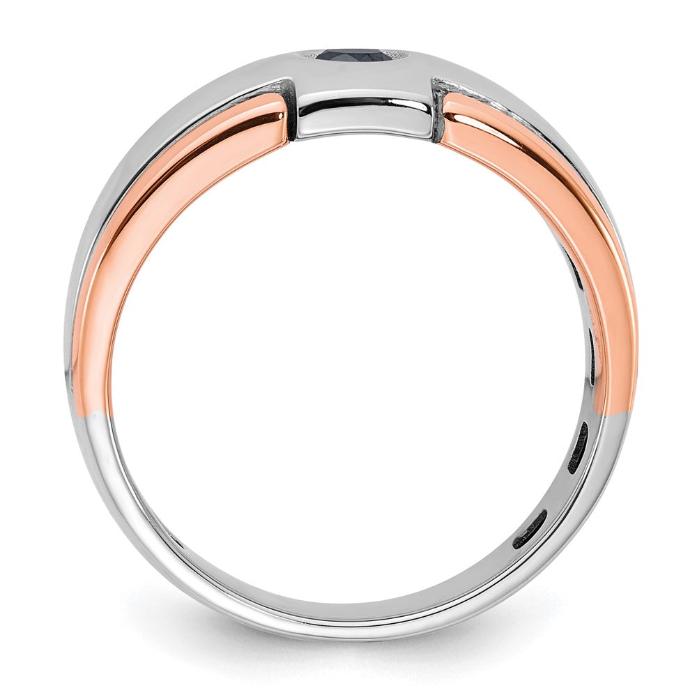 14k Two-tone White/Rose Gold IBGoodman Men's Diamond Ring Mounting
