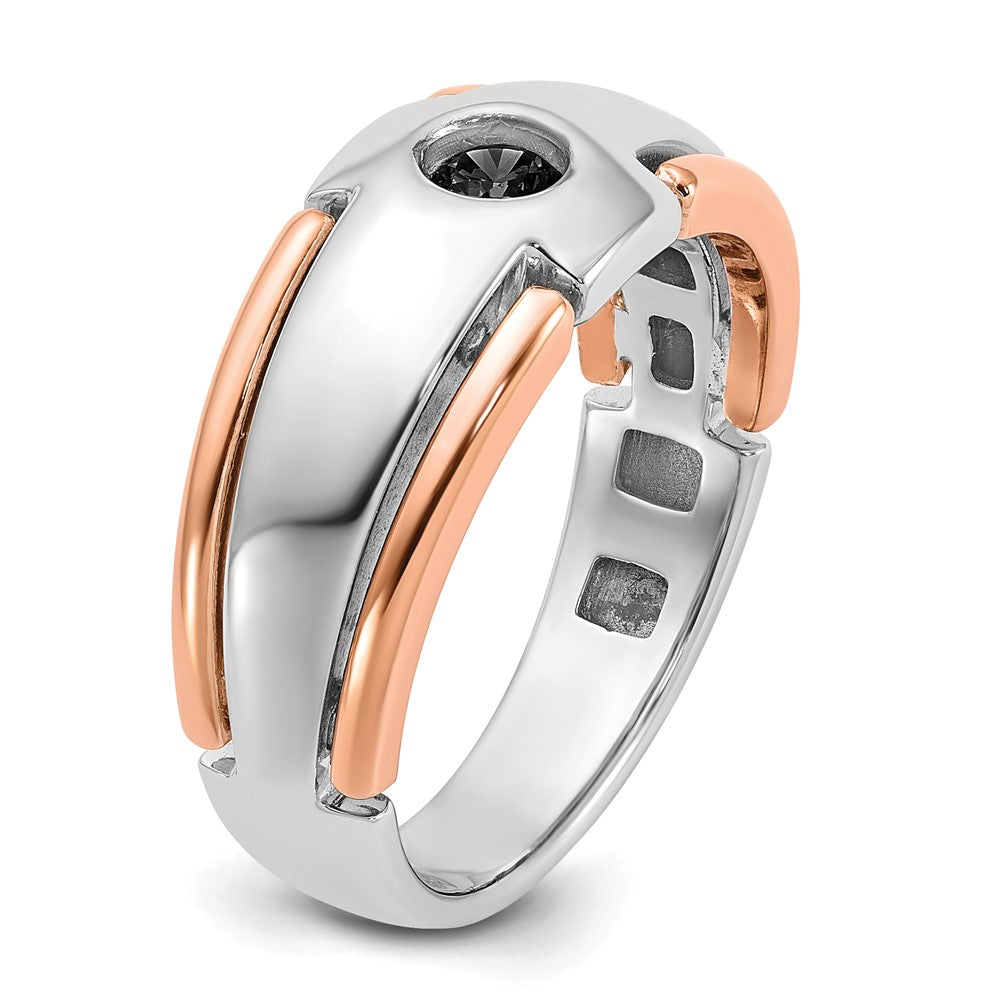 14k Two-tone White/Rose Gold IBGoodman Men's Diamond Ring Mounting