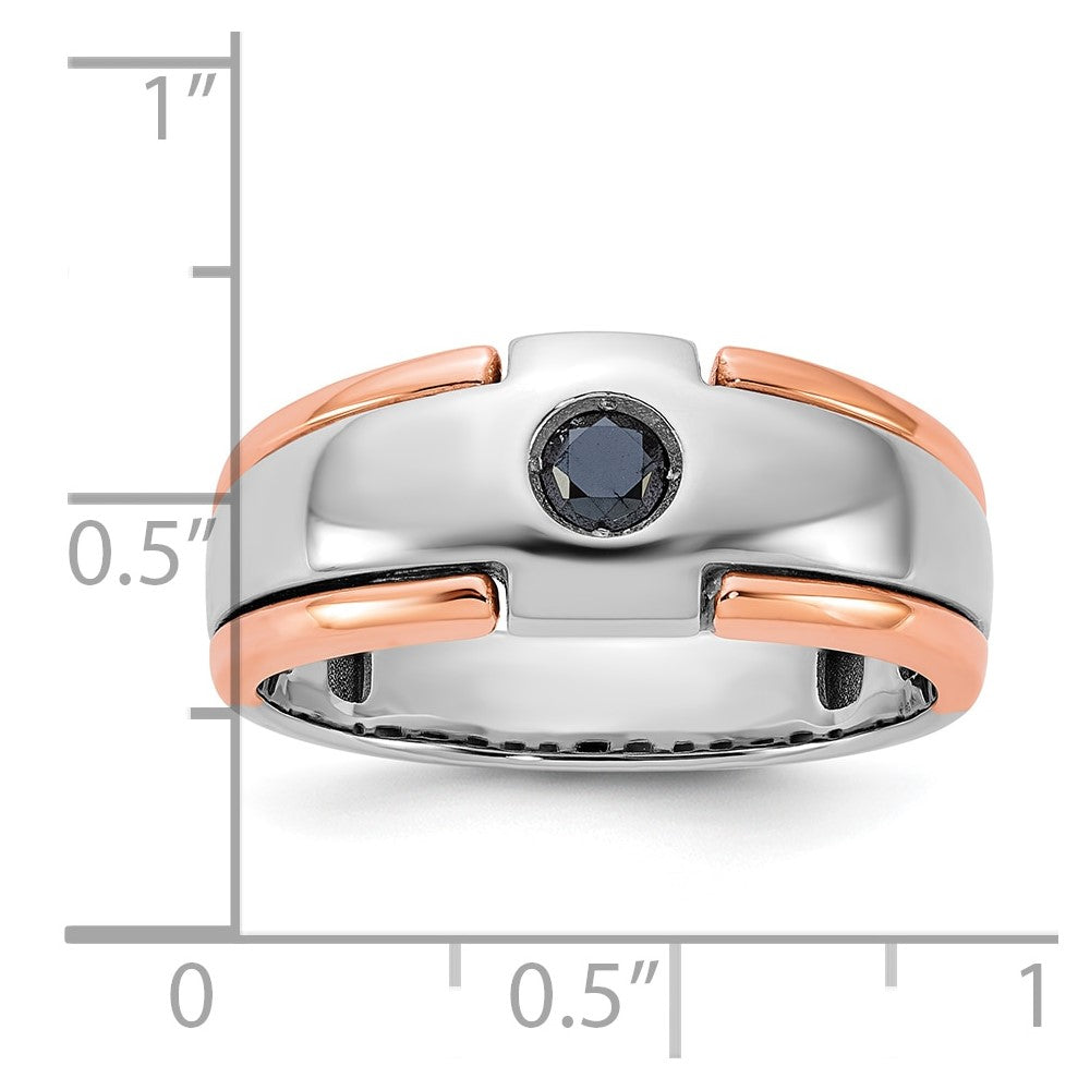 14k Two-tone White/Rose Gold IBGoodman Men's Diamond Ring Mounting