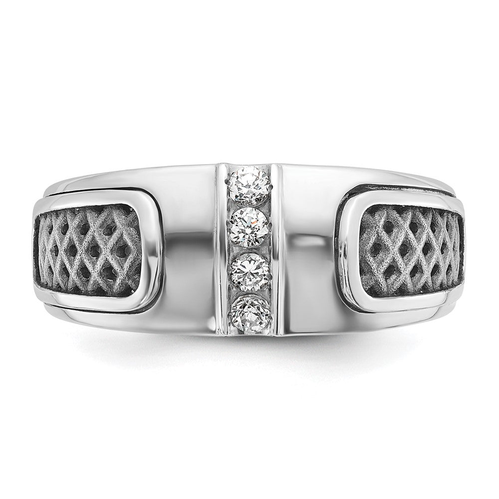 14k White Gold IBGoodman Men's Diamond Ring Mounting