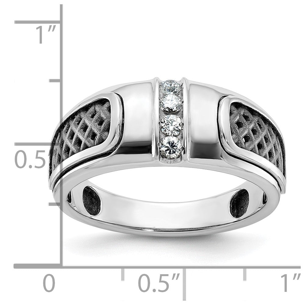 14k White Gold IBGoodman Men's Diamond Ring Mounting