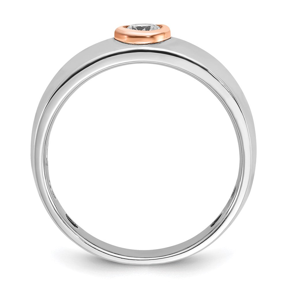 14k Two-tone White/Rose Gold IBGoodman Men's Diamond Ring Mounting