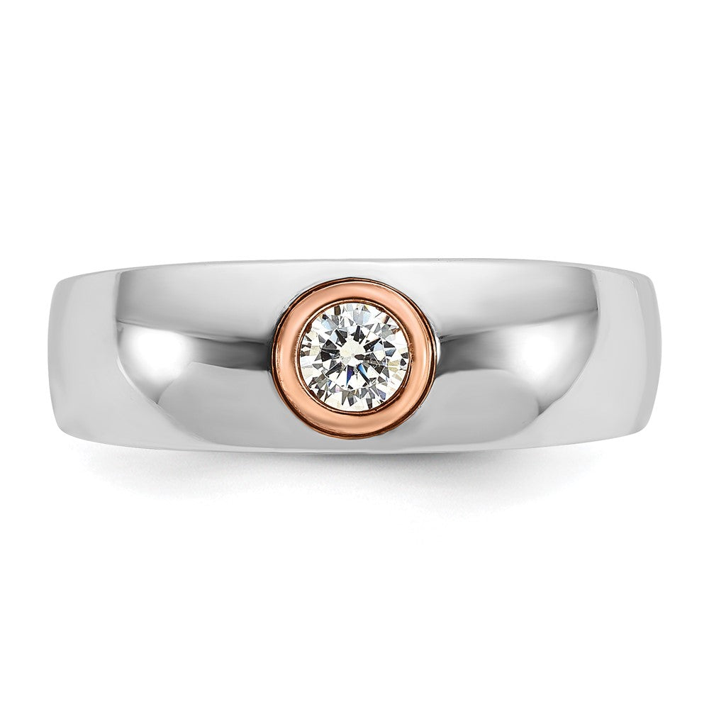 14k Two-tone White/Rose Gold IBGoodman Men's Diamond Ring Mounting