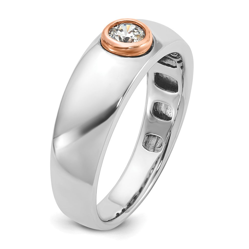 14k Two-tone White/Rose Gold IBGoodman Men's Diamond Ring Mounting