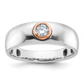 14k Two-tone White/Rose Gold IBGoodman Men's Diamond Ring Mounting