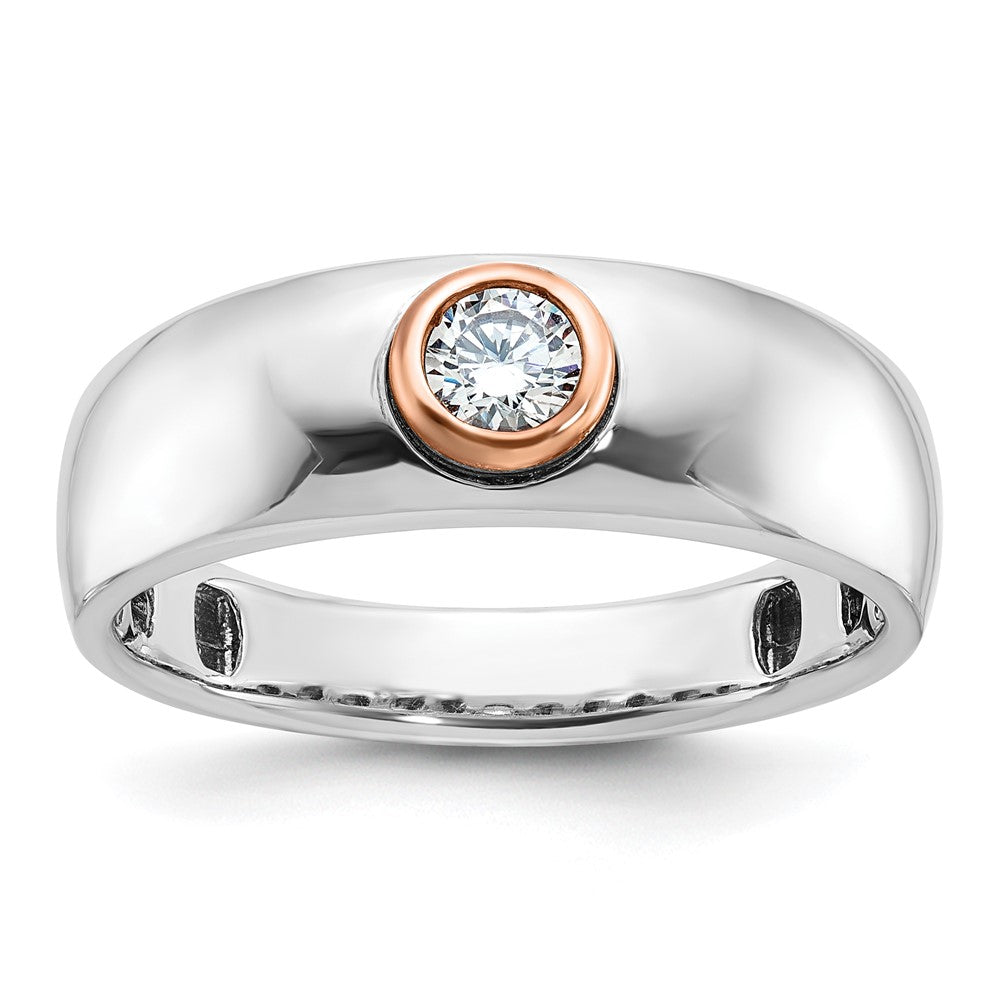 14k Two-tone White/Rose Gold IBGoodman Men's Diamond Ring Mounting