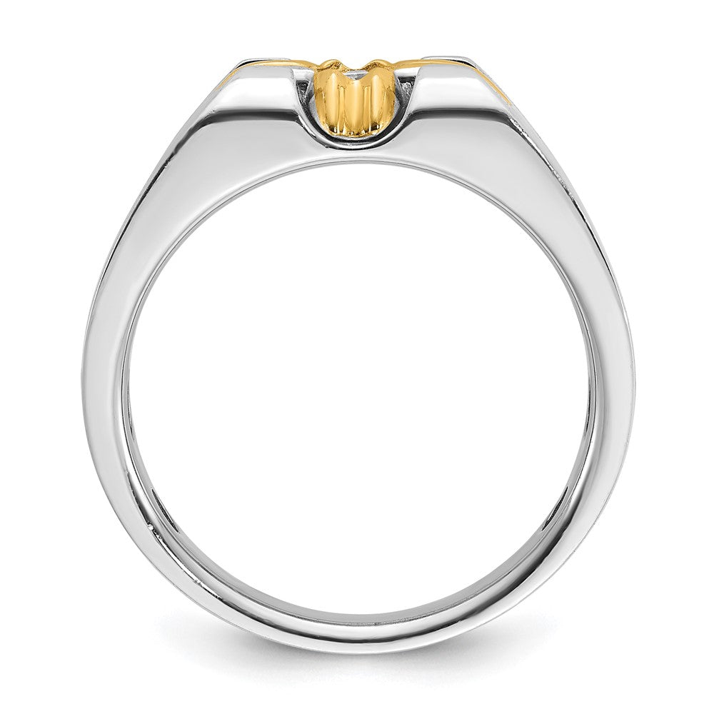 14k Two-tone IBGoodman Men's Diamond Complete Ring
