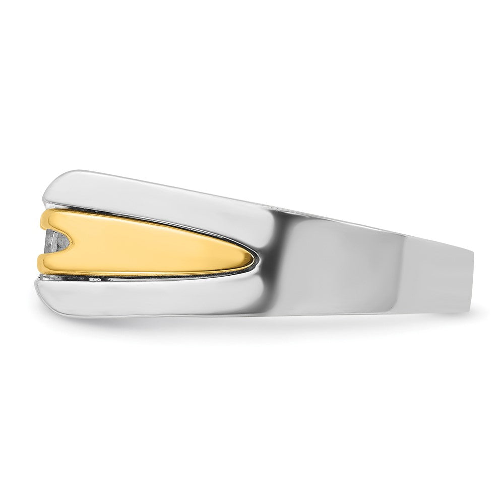 14k Two-tone IBGoodman Men's Diamond Complete Ring
