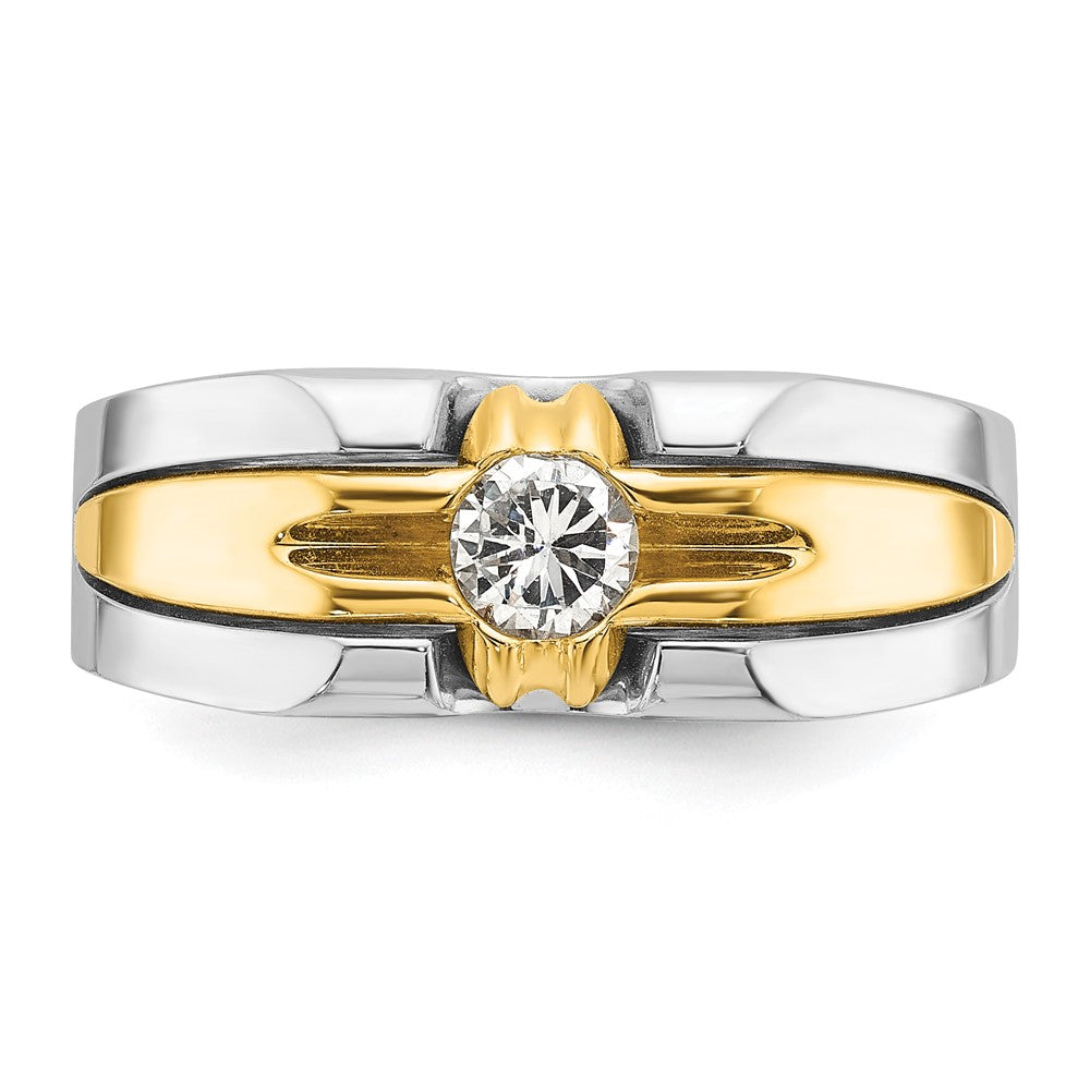 14k Two-tone IBGoodman Men's Diamond Complete Ring