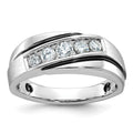 10kw w/ Black RH IBGoodman Men's Polish/Satin A Diamond Ring