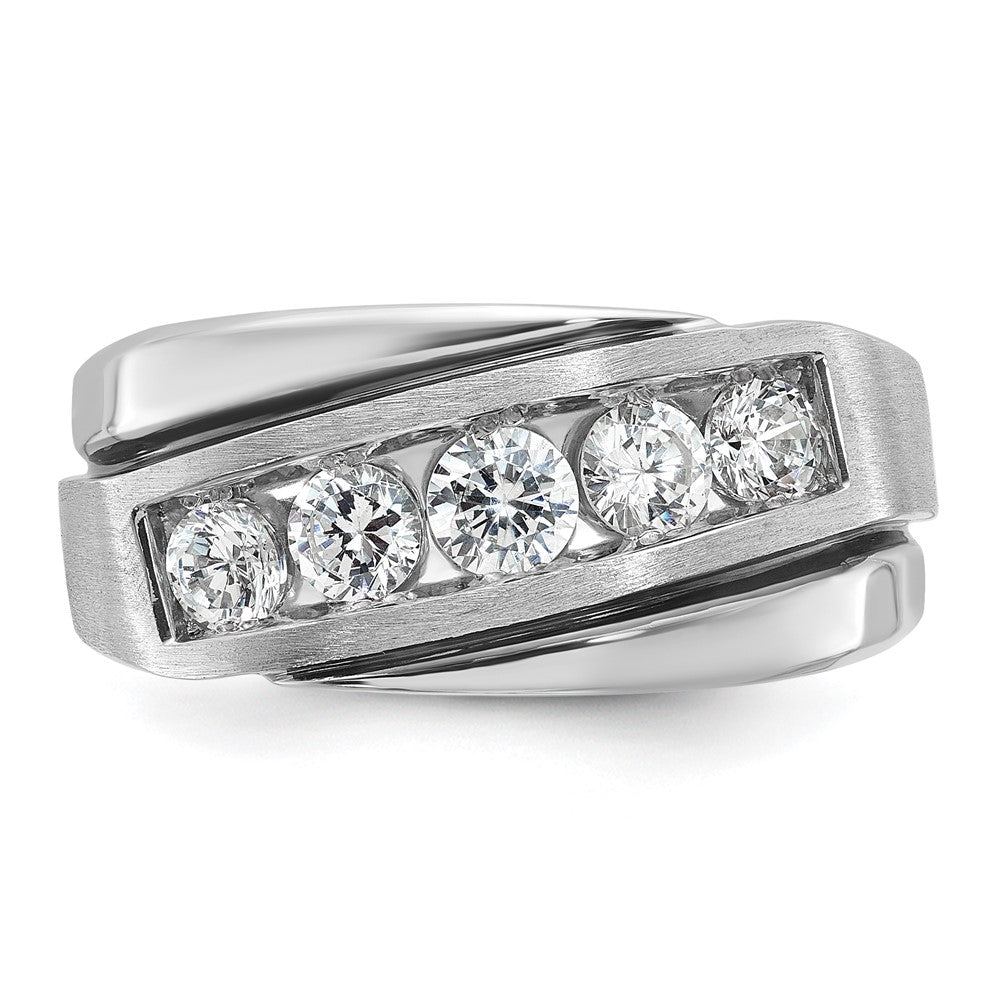 10kw w/ Black RH IBGoodman Men's Polish/Satin A Diamond Ring