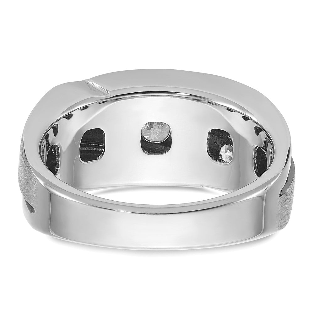 10kw w/ Black RH IBGoodman Men's Polish/Satin A Diamond Ring