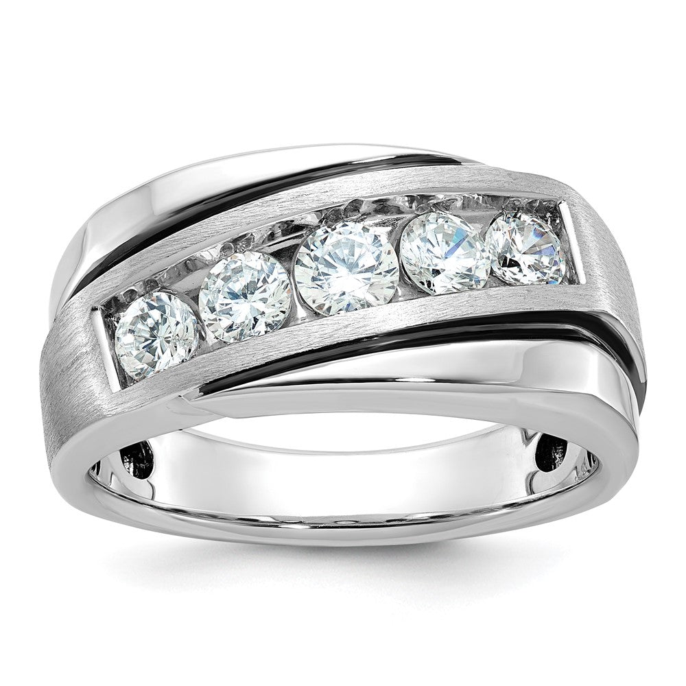 10kw IBG Men's Polish/Satin VS+ F+ Lab Grown Diamond Ring