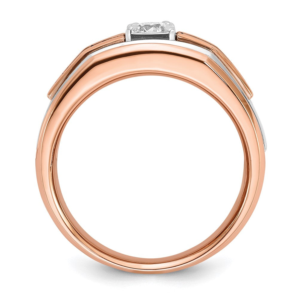 14k Two-tone White/Rose Gold IBGoodman Men's Diamond Ring Mounting