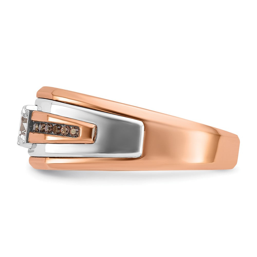 14k Two-tone White/Rose Gold IBGoodman Men's Diamond Ring Mounting