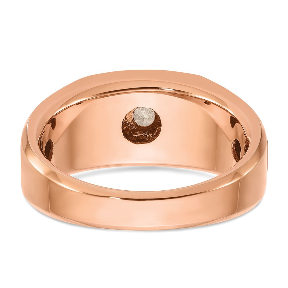 14k Two-tone White/Rose Gold IBGoodman Men's Diamond Ring Mounting