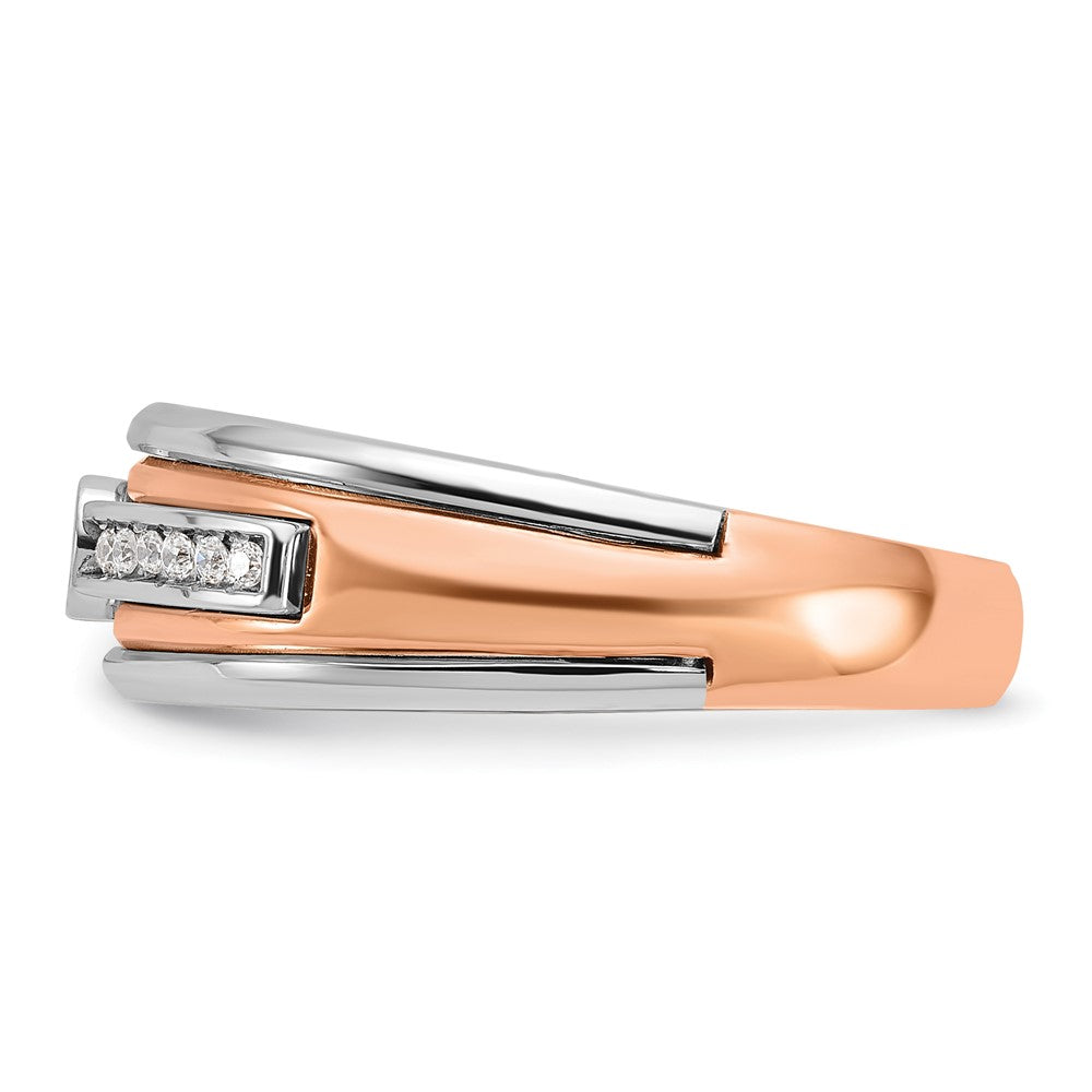 10k Two-tone White/Rose Gold IBGoodman Men's Diamond Ring Mounting
