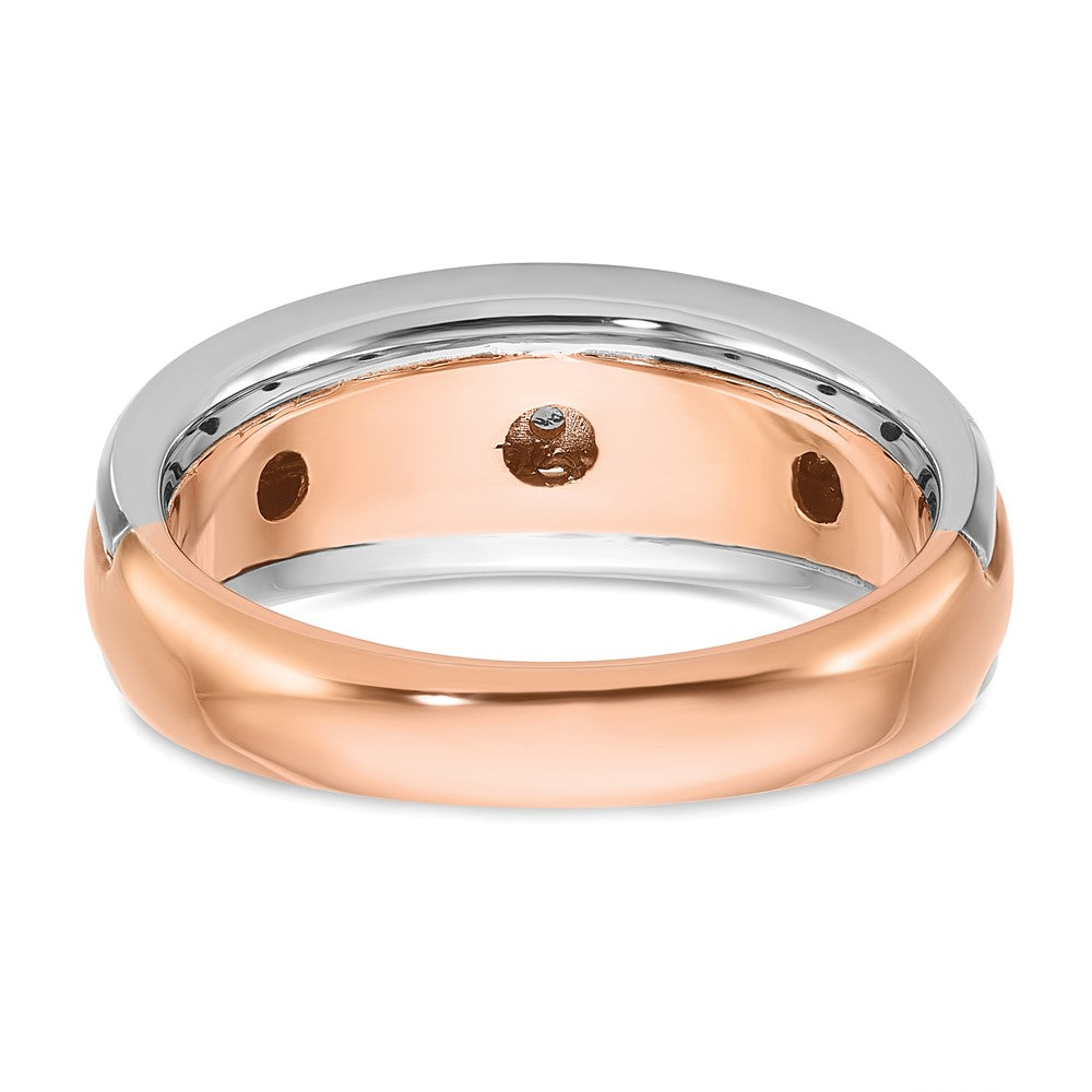 14k Two-tone White/Rose Gold IBGoodman Men's Diamond Ring Mounting