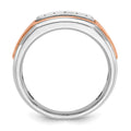 14k White & Rose Gold IBGoodman Men's Polished 5-Stone Ring Mounting