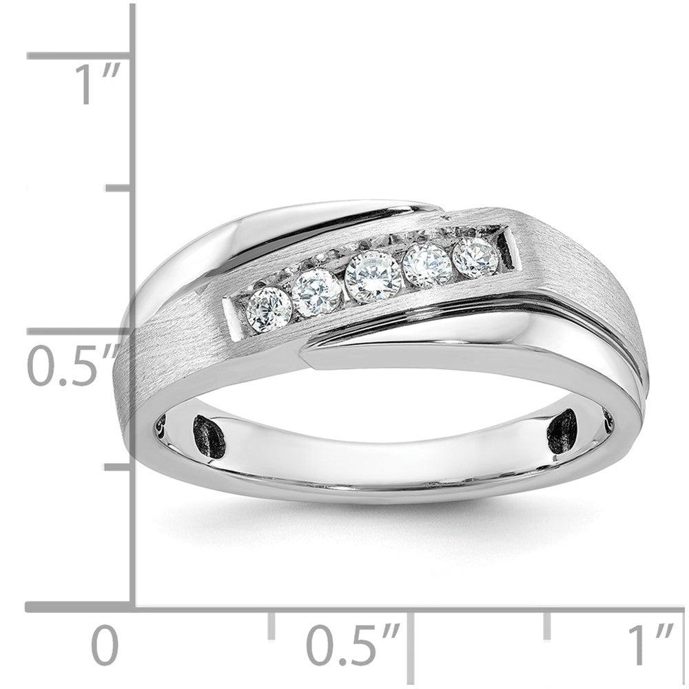 10kw w/ Black RH IBGoodman Men's Polish/Satin A Diamond Ring