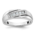 10kw w/ Black RH IBGoodman Men's Polish/Satin A Diamond Ring