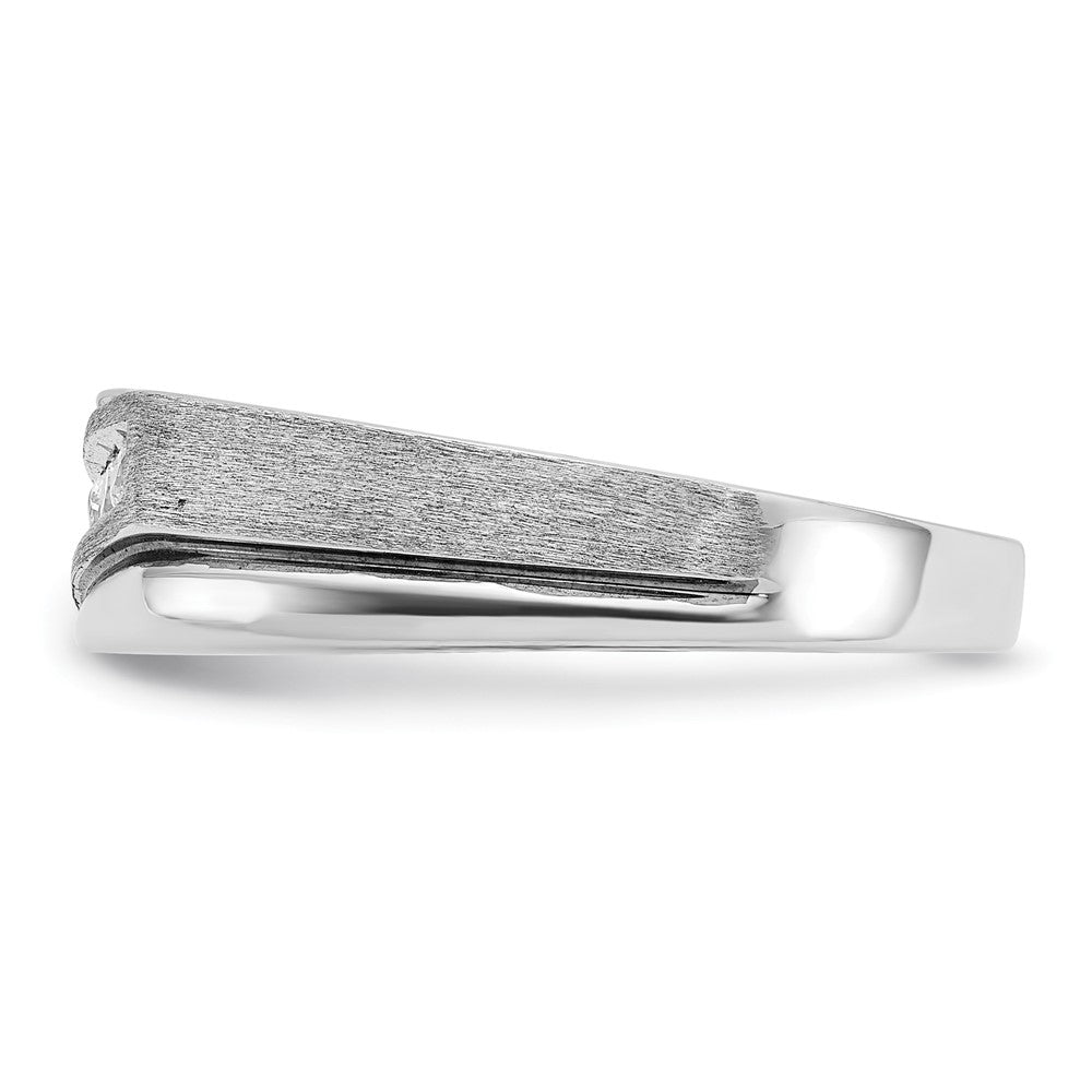 14kw w/ Black RH IBGoodman Men's Polish/Satin AA Diamond Ring