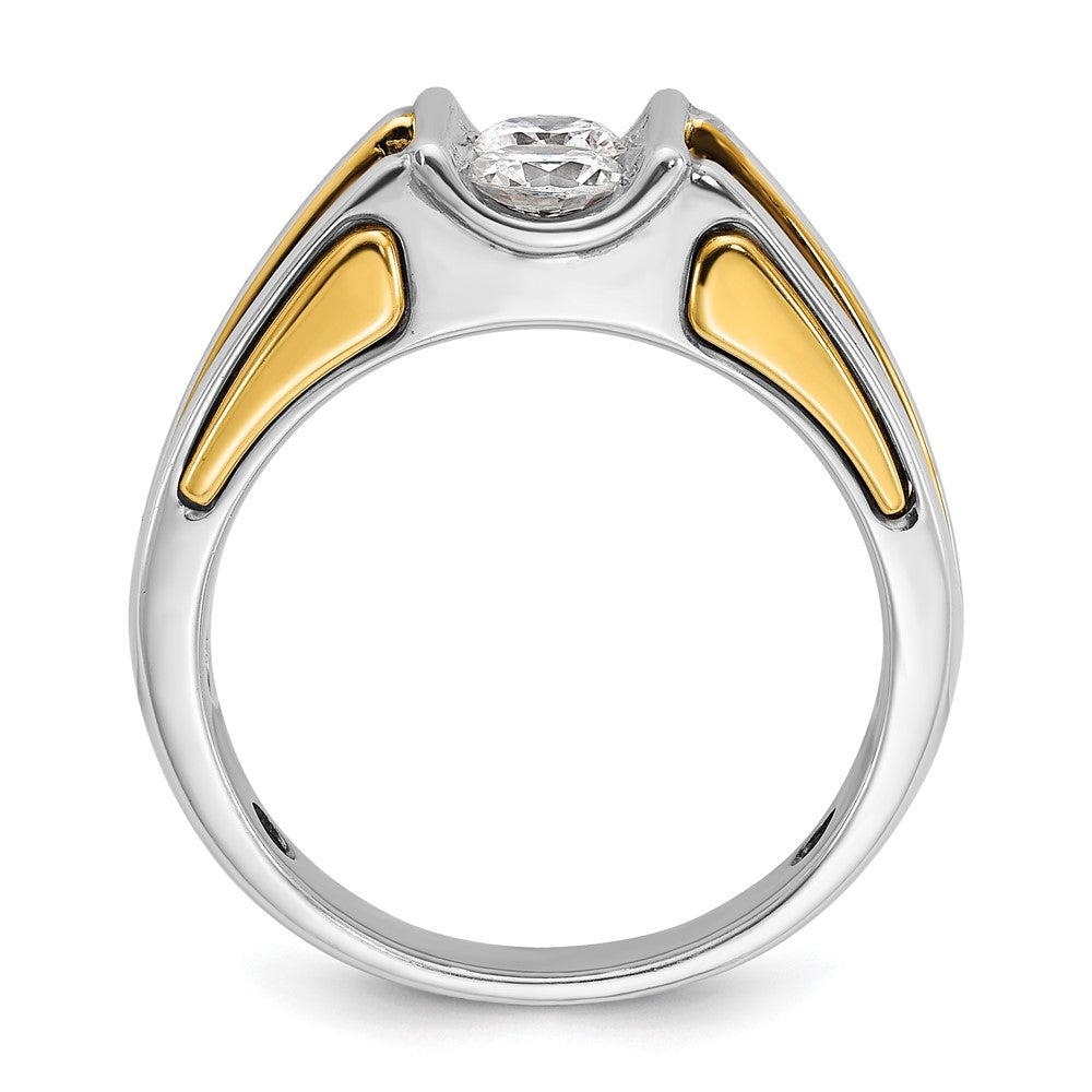 14k Two-tone IBGoodman Men's Diamond Complete Ring