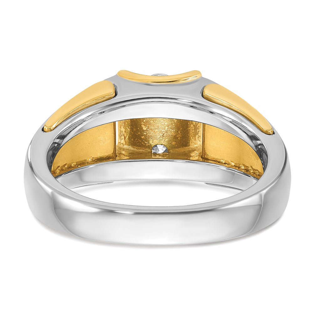 14k Two-tone IBGoodman Men's Diamond Complete Ring