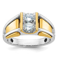 14k Two-tone IBGoodman Men's Diamond Complete Ring