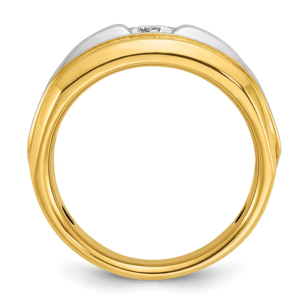 14k Two-tone IBGoodman Men's Diamond Complete Ring