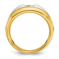 14k Two-tone IBGoodman Men's Diamond Complete Ring