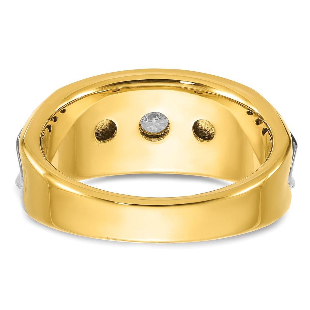 14k Two-tone IBGoodman Men's Diamond Complete Ring