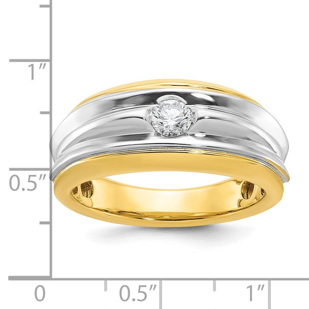 14k Two-tone IBGoodman Men's Diamond Complete Ring
