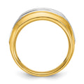 14ktt IBGoodman Men's Polished & Grooved 5-Stone Diamond Ring
