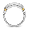 14ktt IBGoodman Men's Polished & Textured 5-Stone Diamond Ring