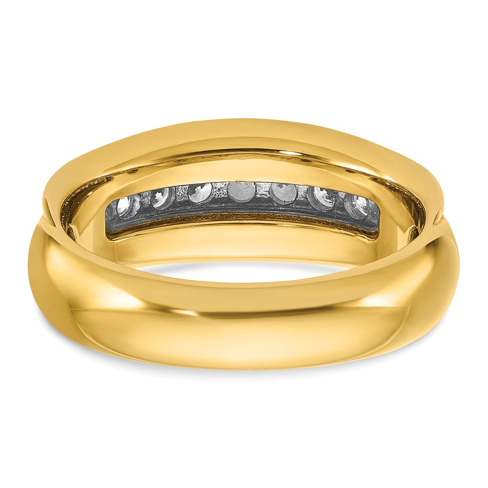 10ktt IBGoodman Men's Polished & Grooved 7-Stone Ring Mounting