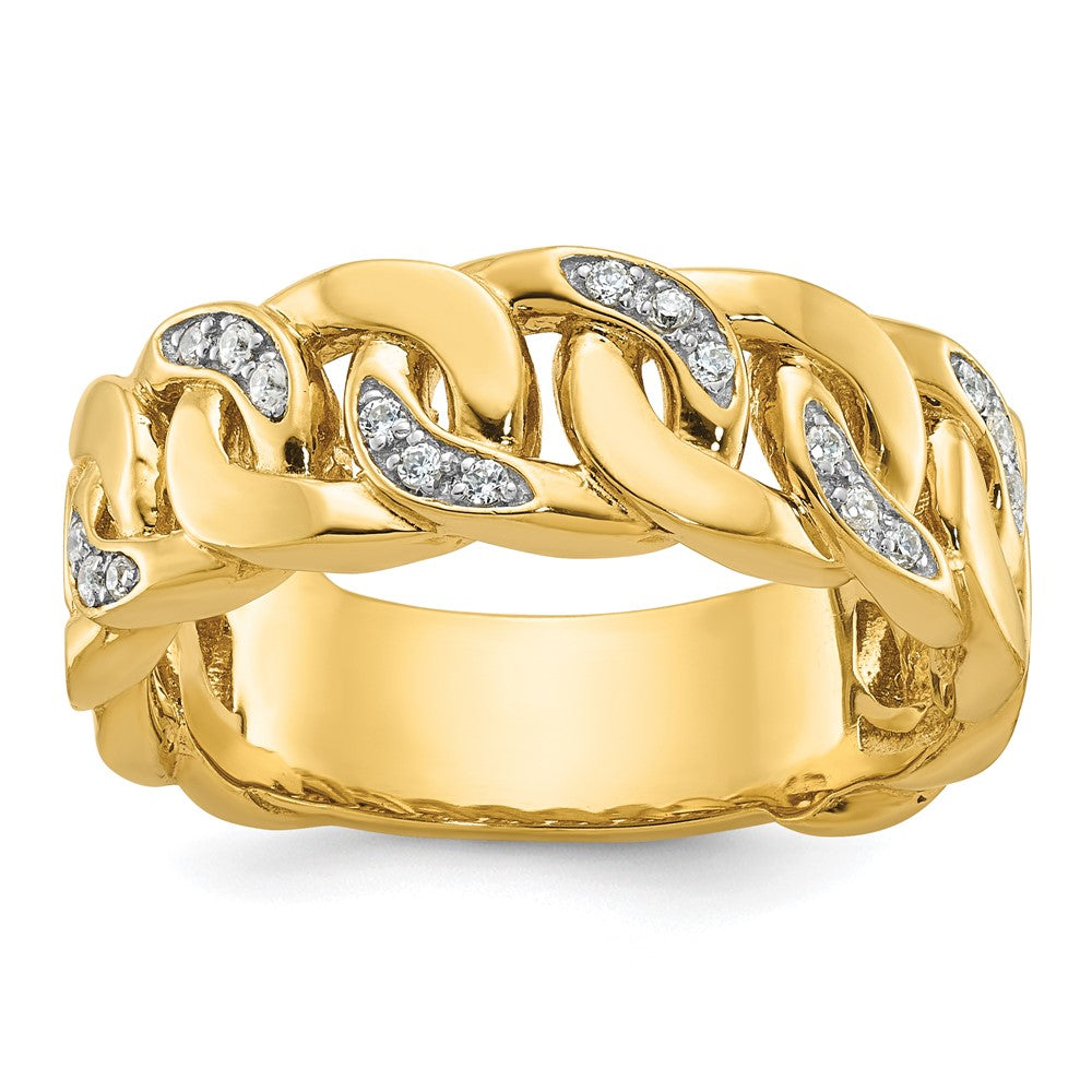 10k IBGoodman Men's Link Design Diamond Ring Mounting