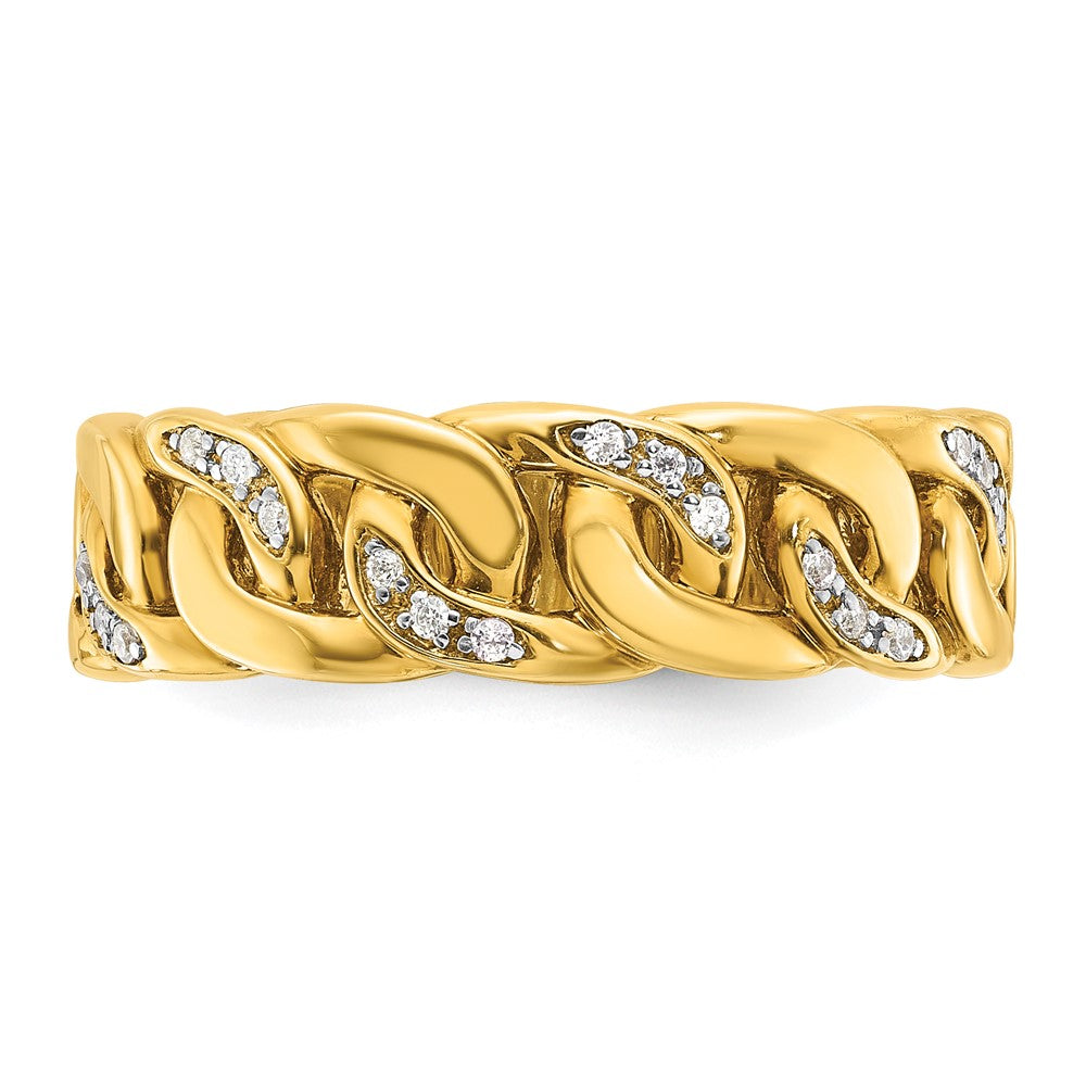14k IBGoodman Men's Link Design Diamond Ring Mounting