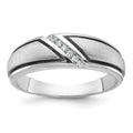 10k White Gold Men's Polished and Satin Ring Mounting