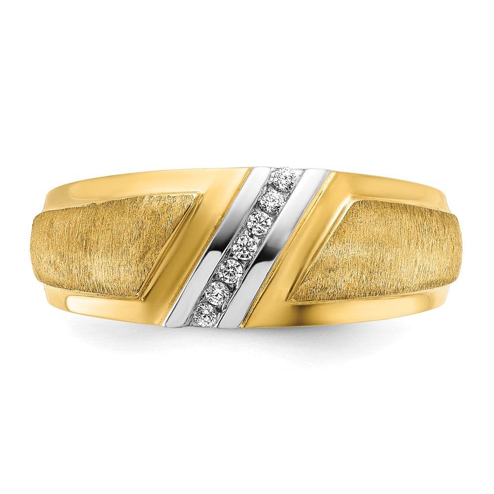 14k IBGoodman Men's Polished and Satin Ring Mounting