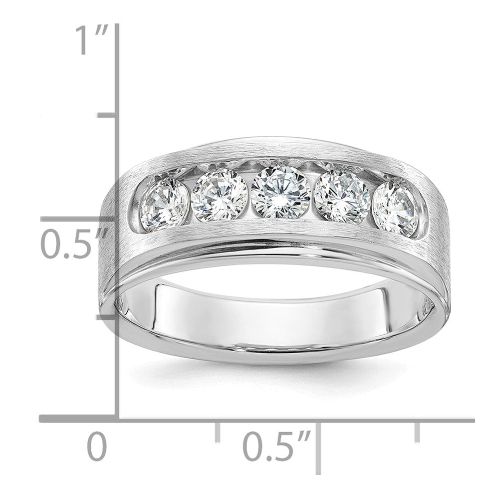 IBGoodman 14k Polished and Brushed Five Stone Men's Band Mounting
