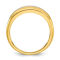 10k w/ White RH IBGoodman Men's Polished Two-Row Diamond Ring