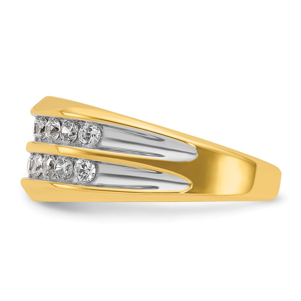 10k IBGoodman Men's Polished Two-Row Ring Mounting
