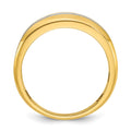 14k IBGoodman Men's Polished Two-Row Ring Mounting