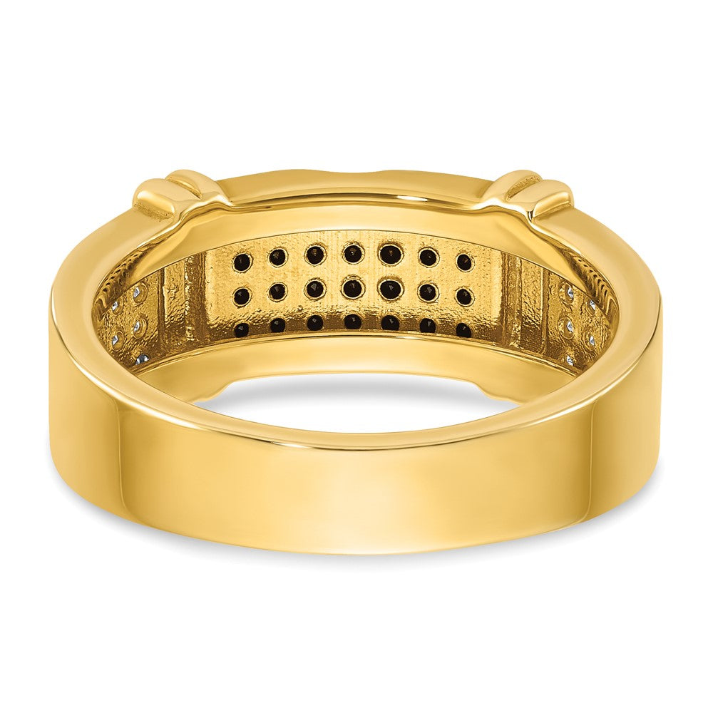 10k IBGoodman Men's Black and White Diamonds Ring Mounting