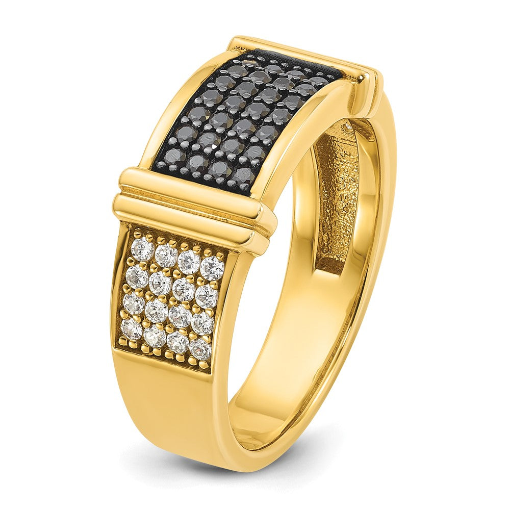 10k IBGoodman Men's Black and White Diamonds Ring Mounting