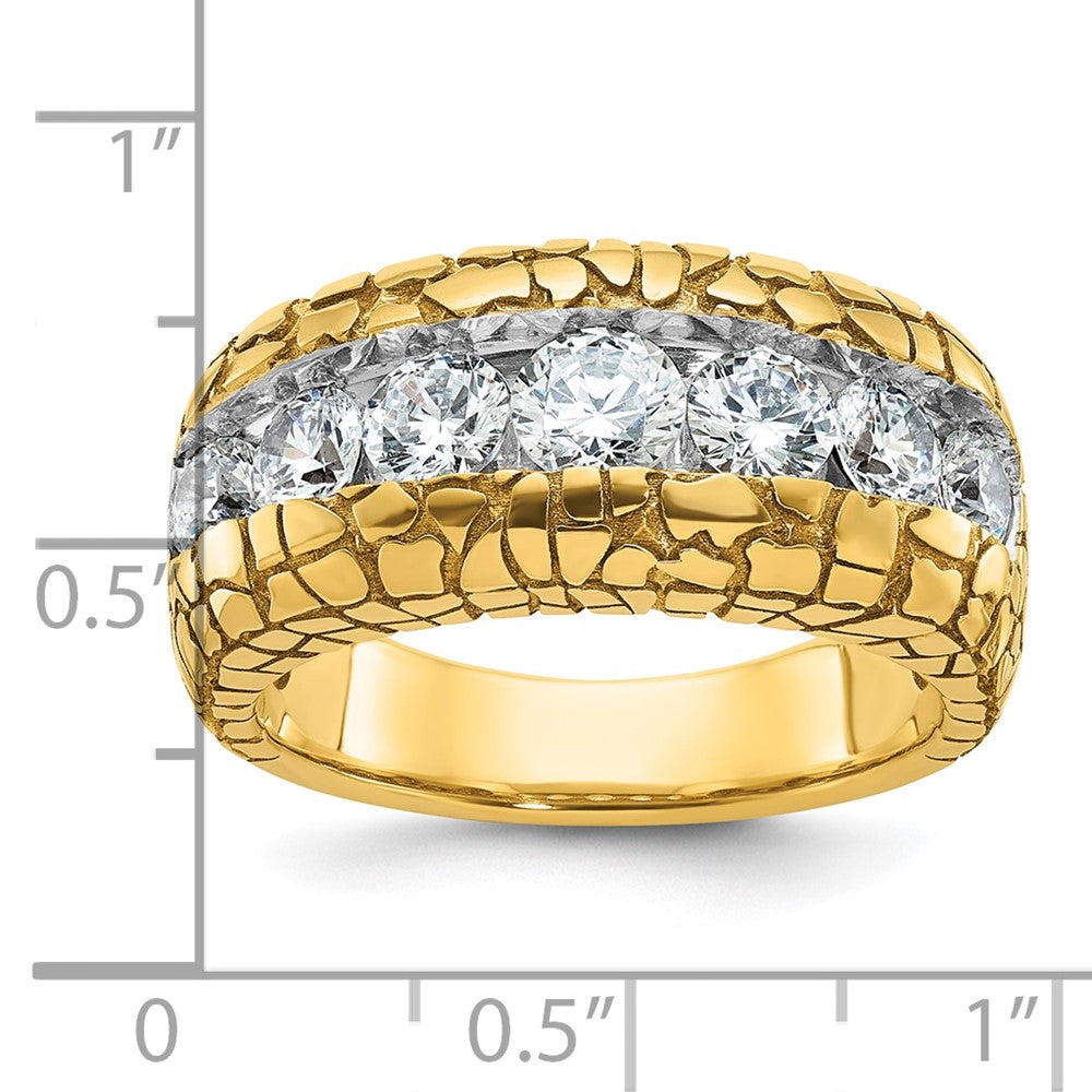 14k IBGoodman Men's Diamond Nugget Complete Ring