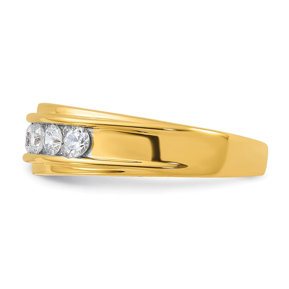 14k IBGoodman Men's Polished 1 Carat AA Quality Diamond Ring