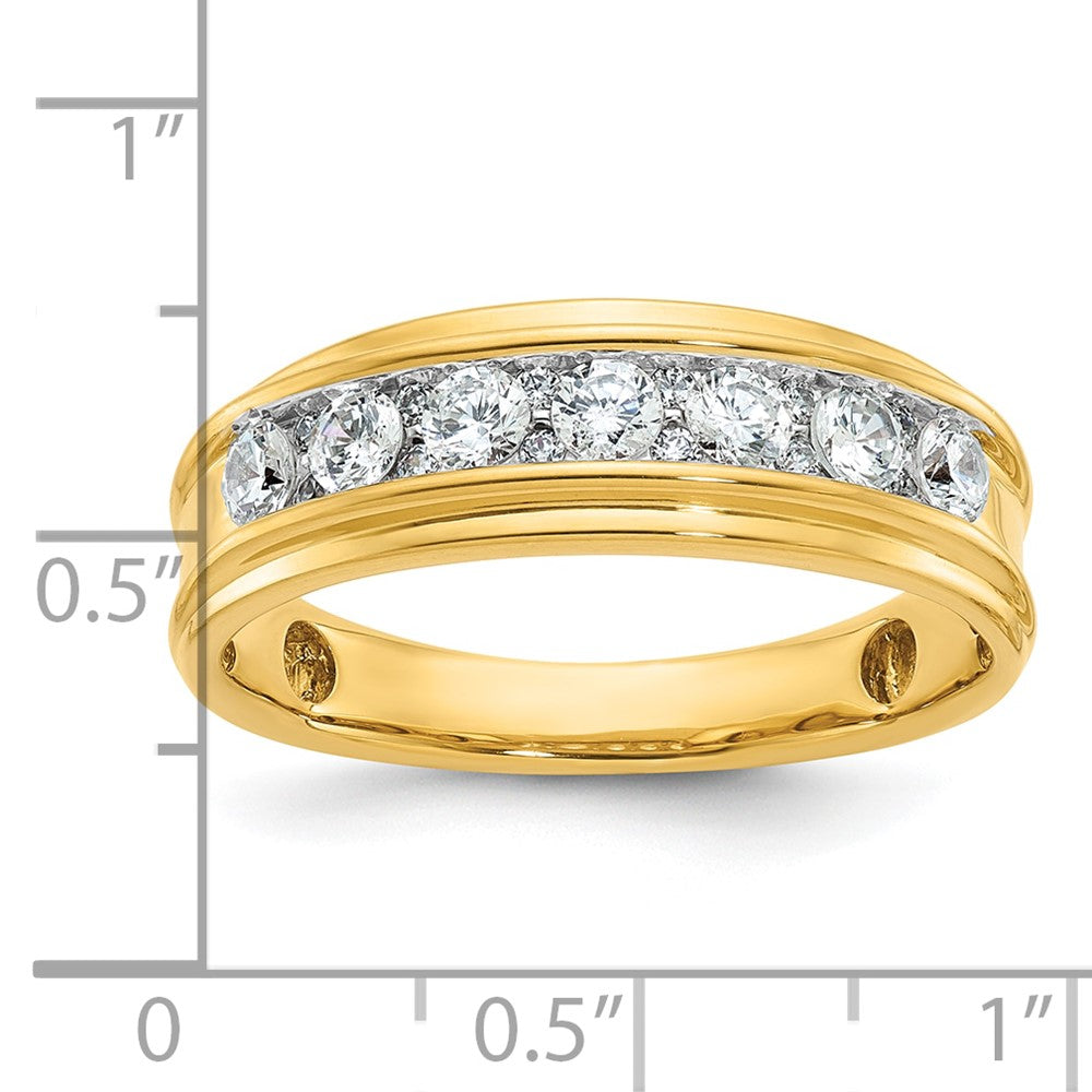 14k IBGoodman Men's Polished 1 Carat AA Quality Diamond Ring