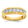 14k IBGoodman Men's Polished 1 Carat AA Quality Diamond Ring